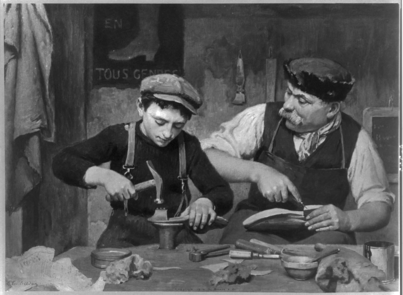painting of cobbler and apprentice 