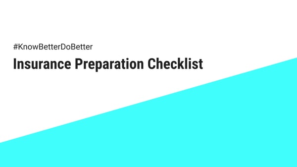 Insurance Preparation Checklist Cover Image