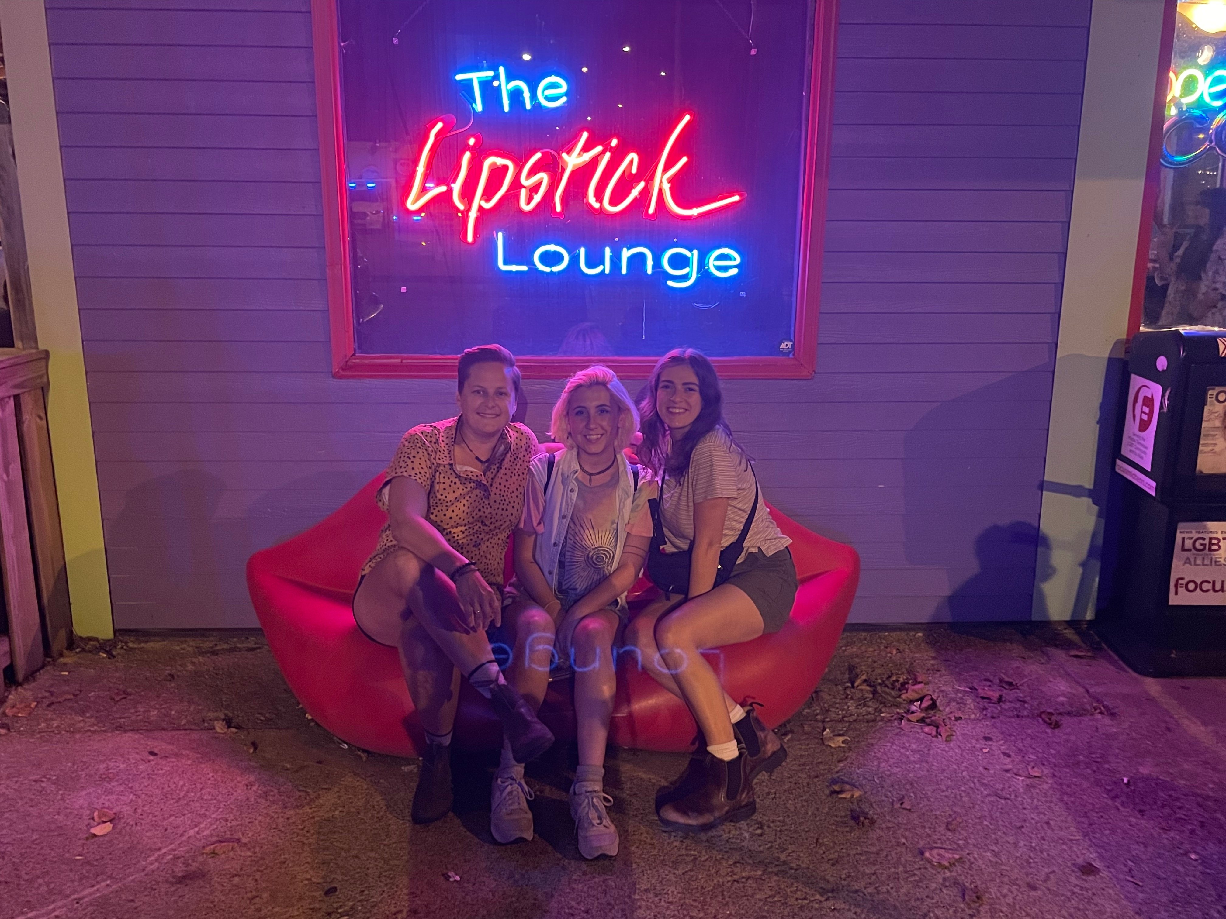 Jen, Sarah, and Rachel at the last stop Lipstick Lounge