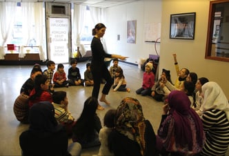 Shawn and her Dance Peace program participants