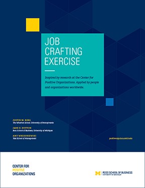 Cover for Job Crafting Exercise workbook