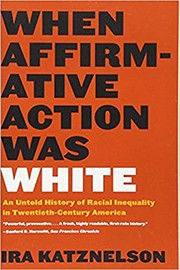 Book cover for When Affirmative Action was White