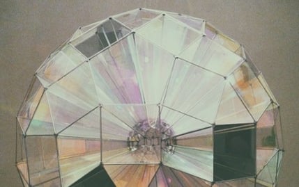 Image of a circular glass sculpture