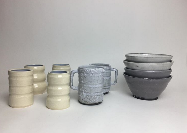 Ceramic vases mugs and bowls